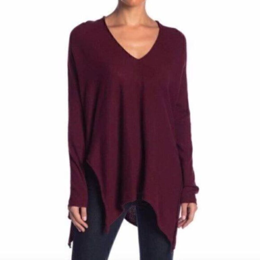 RDI Knot Tie Sweater Shawl Tunic Purple NWT Small Petite